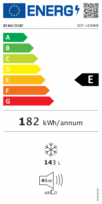Lada frigorifica STARCREST SCF-143WHE, Clasa E, Capacitate 143L, Sistem convertibil - functie frigider, Termostat reglabil, Alb [10]