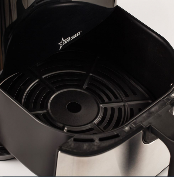 Friteuza digitala cu aer cald XL STARCREST SFR-5050X, 1450 W, 5 Litri, Termostat 80 - 200 °C, 8 programe predefinite, Negru [9]