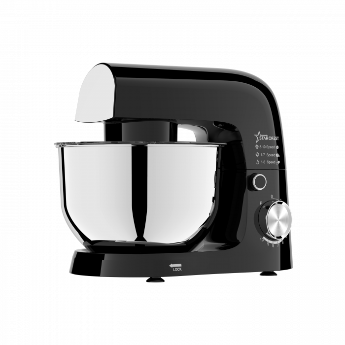 Robot de bucatarie STARCREST SKM-1015BK, 1500 W, Bol 4.5 L Inox, 5 Accesorii, 10 Viteze + Pulse, Negru [2]