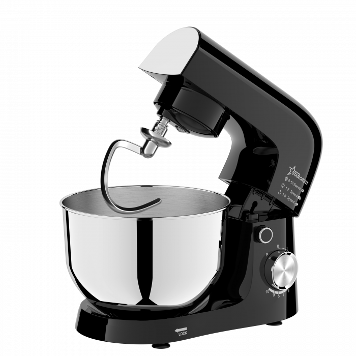 Robot de bucatarie STARCREST SKM-1015BK, 1500 W, Bol 4.5 L Inox, 5 Accesorii, 10 Viteze + Pulse, Negru [6]