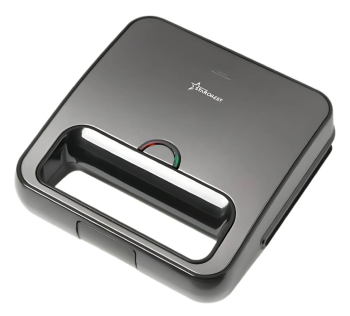 Sandwich-maker Grill Panini STARCREST SSM-2130IX,  750 W,  Indicatar LED, Finisaj Premium Dark Inox [1]