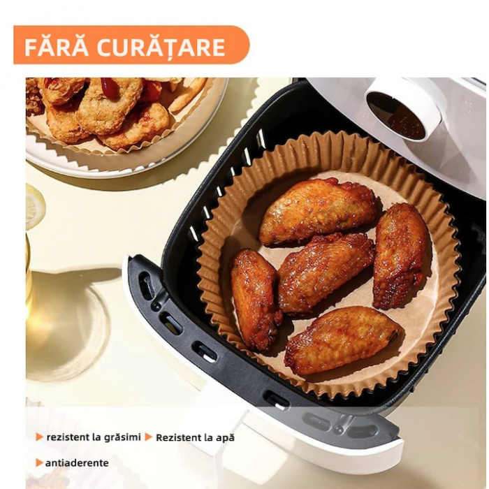 Set 50 hartii de copt pentru friteuza Unica folosinta 16x20x4.5 cm, Maro - STARCREST [4]