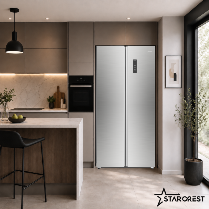 Side by Side STARCREST SSBS-473IXE, Clasa E, No Frost, 473 L, H 178.5 cm, Display digital, Compresor Inverter, Inox [10]