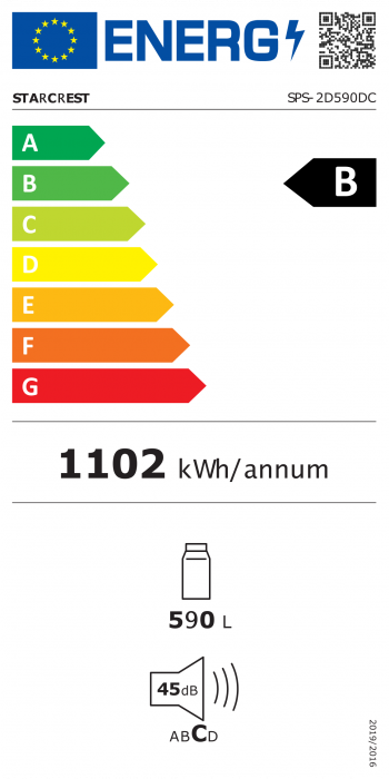 Vitrina frigorifica profesionala cu 2 usi STARCREST SPS-2D590DC, 590 L, Caseta luminoasa, Display Temperatura, Panou comanda Digital, Iluminare LED, Roti, H 195 cm [8]