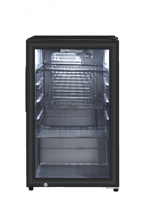Vitrina frigorifica profesionala STARCREST SBC-109BK, 109 L, Termostat reglabil, Iluminare LED, H 84 cm, Negru