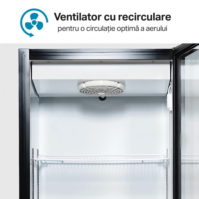 Vitrina frigorifica profesionala STARCREST SPS-460WH, 460 L, 0-10℃, Display Temperatura, Panou comanda Digital, Iluminare LED, H 192 cm [6]