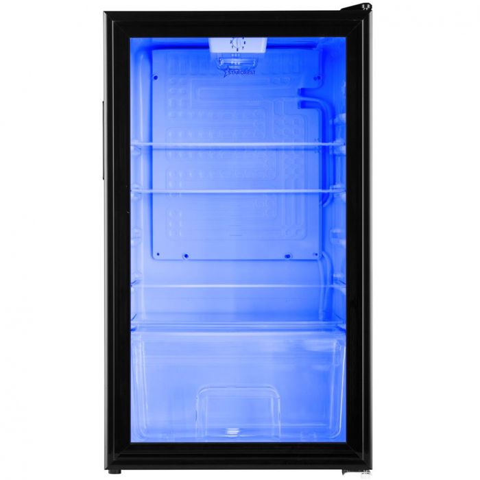 Vitrina frigorifica STARCREST SBC-92BKE, 92 L, Control temperatura, Usa sticla, H 83.2 cm, Negru [12]