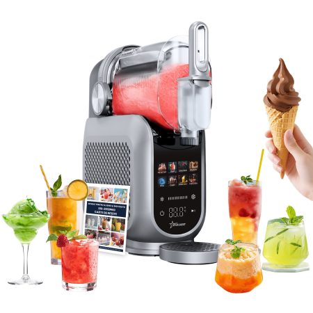 Aparat pentru Slushy/Granita si Inghetata STARCREST IceMix SSI-2518PRO, 2.5L, Panou de control tactil, 8 Programe, Carte retete, Gri/Negru [0]