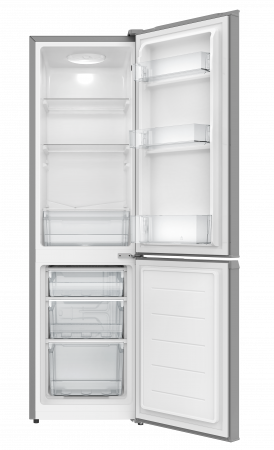 Combina frigorifica STARCREST SC-170IX-E, 170 L, Clasa E, Less Frost, Termostat reglabil, Iluminare LED, Suprafata Inox antiamprenta, Picioare ajustabile, Usi reversibile, H 151.8 cm, Inox [1]