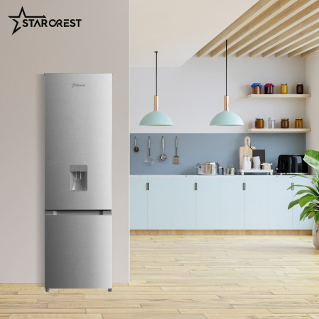 Combina frigorifica STARCREST SC-259WD-IX, 259 L, Clasa E, Dozator Apa, Less Frost, Termostat reglabil, Iluminare LED, Picioare ajustabile, Usi reversibile, H 177.3 cm, Inox [5]