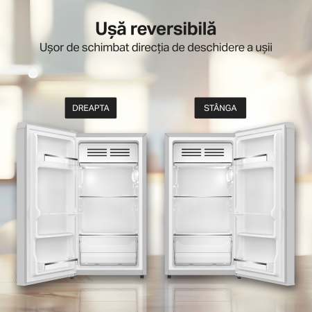 Frigider cu o usa STARCREST SF-83IX-E, Clasa E, Capacitate 83L, Iluminare interioara, Compartiment gheata, H 85 cm, Inox [8]