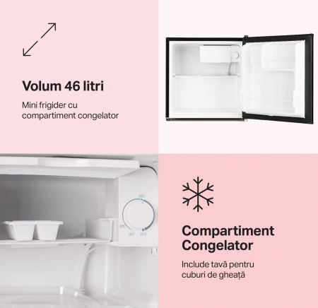 Frigider minibar STARCREST SMB-46BK, 46 l, Clasa E, H 49.5 cm, Negru [1]