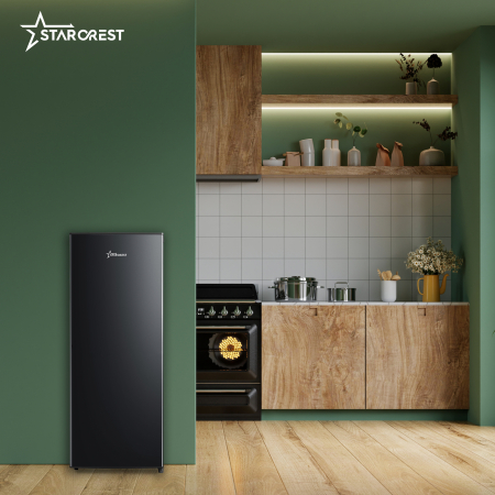 Frigider - Racitor cu o usa STARCREST SFL-230BKE, 230 l, Clasa E, Termostat reglabil, Rafturi ajustabile, H 142 cm, Negru [4]