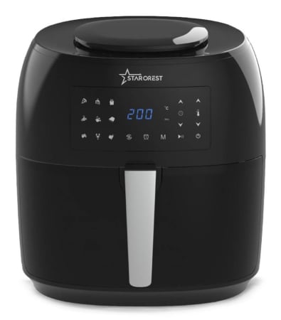 Air fryer - Friteuză cu aer cald - Friteuza cu aer cald STARCREST SFR-7400BK, 1800 W, 7.4 Litri, Termostat 80 - 200 °C, 9 programe predefinite, Negru