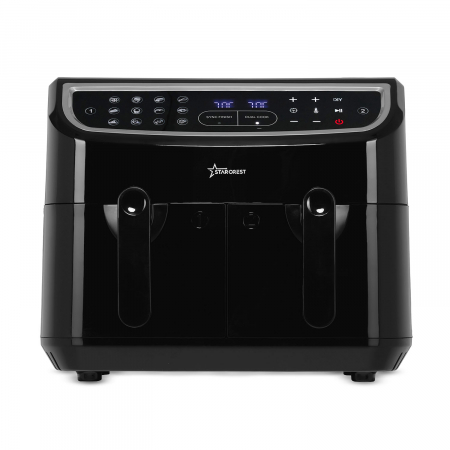 Friteuza cu aer cald STARCREST SFR-9024BK, 2400 W, Cos Dublu, 9 litri, Termostat 80 - 200 °C, 12 programe, Negru [1]