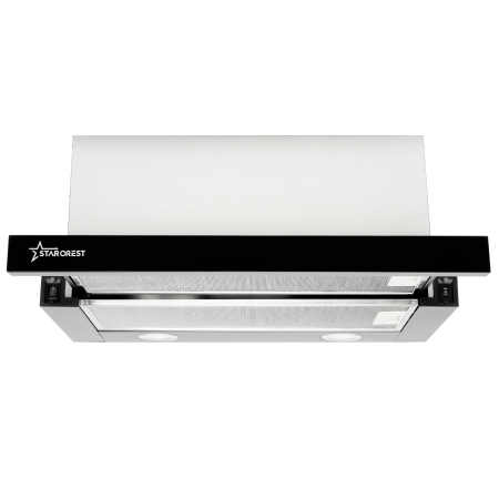 Electrocasnice Mari - Hota incorporabila telescopica STARCREST STH-550BK, Putere de absorbtie 550 m3/h, 1 Motor, 2 Trepte putere, 60 cm, Negru