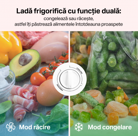 Lada frigorifica STARCREST SCF-198WHE, Clasa E, Capacitate 198L, Sistem convertibil - functie frigider, Termostat reglabil, Alb [3]