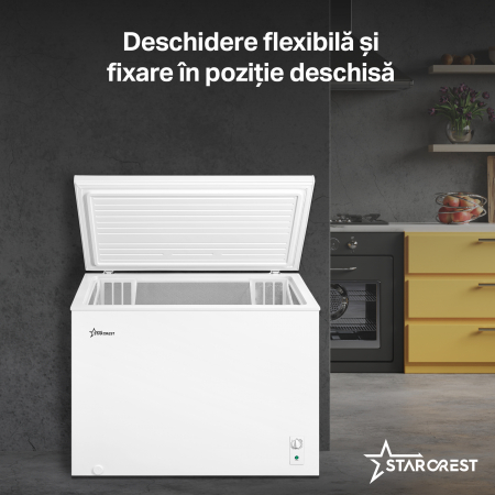 Lada frigorifica STARCREST SCF-293WHE, Clasa E, Capacitate 293L, Sistem convertibil - functie frigider, Termostat reglabil, Alb [2]