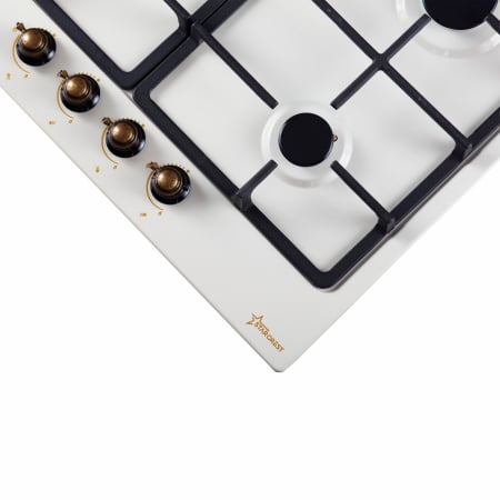 Plita incorporabila STARCREST SGH-4080CR, Gaz, 4 arzatoare, Aprindere electrica, Gratare fonta, Design Retro, Bej [1]