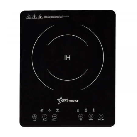 Plită incorporabilă - Plita inductie STARCREST SIH-T2000, 2000 W, Touch control, 6 Functii Gatit, Ultra Slim Design