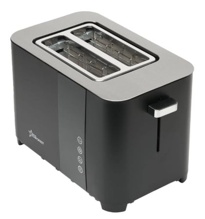 Prăjitor de pâine - Prajitor de paine digital STARCREST SDT-850BLK, 850 W, 2 felii, Display Led Touch, 4 Functii, Otel inoxidabil, Negru