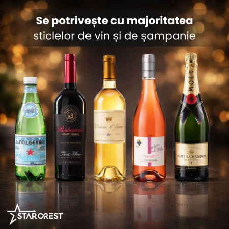 Racitor pentru vin STARCREST SWN-1BT-RSV, capacitate 1 sticla, temperatura reglabila 5-15°C, display LED, control touch, Gri [5]