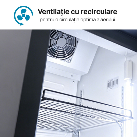 Vitrina frigorifica profesionala STARCREST SPS-150BK, 150 L, Display Temperatura, Panou comanda Digital, Iluminare LED, H 188 cm [4]