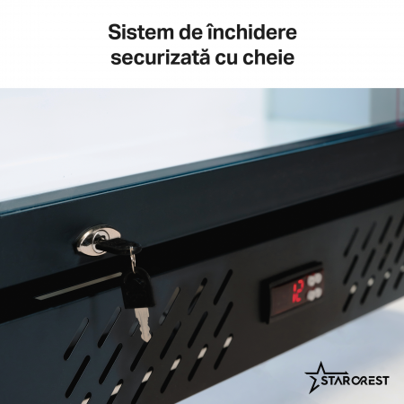 Vitrina frigorifica profesionala STARCREST SPS-460WH, 460 L, 0-10℃, Display Temperatura, Panou comanda Digital, Iluminare LED, H 192 cm [2]