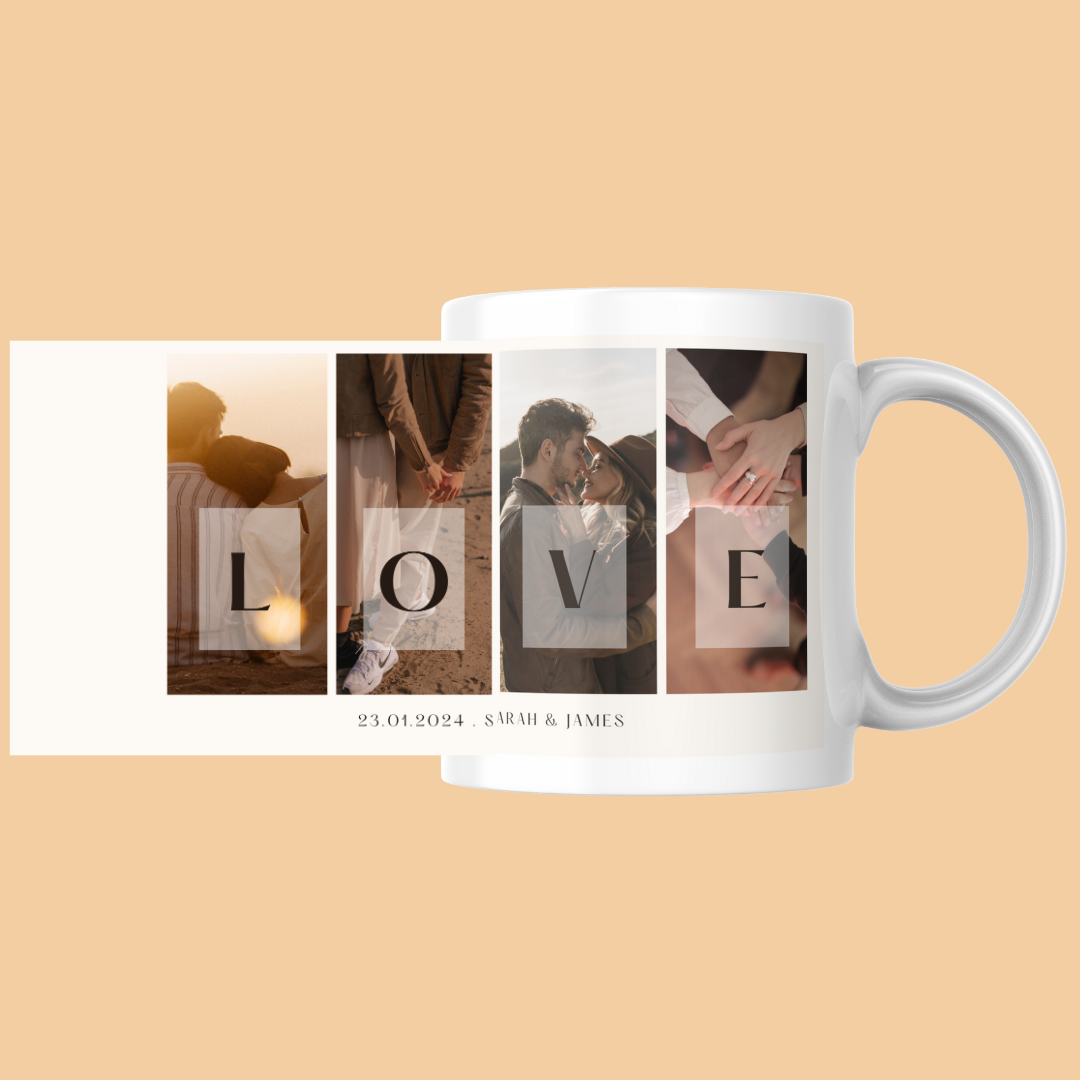 Cana Personalizata cu 4 Poze - LOVE [2]