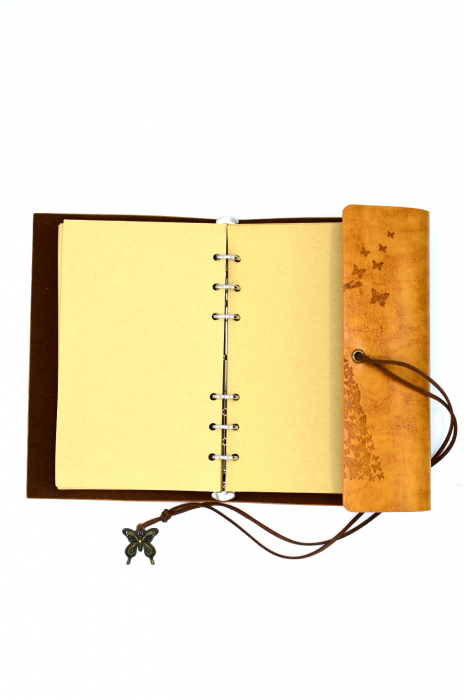 Jurnal din piele PU galben muștar [3]