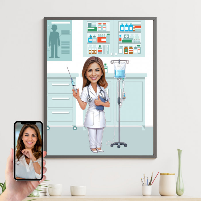 Tablou personalizat Cartoon Asistenta [1]