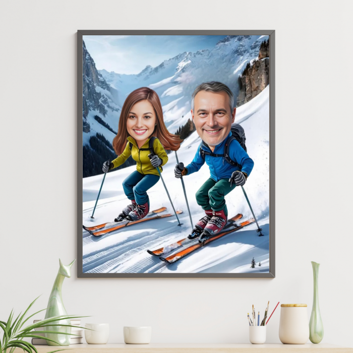 Tablou personalizat Cartoon Ski [1]