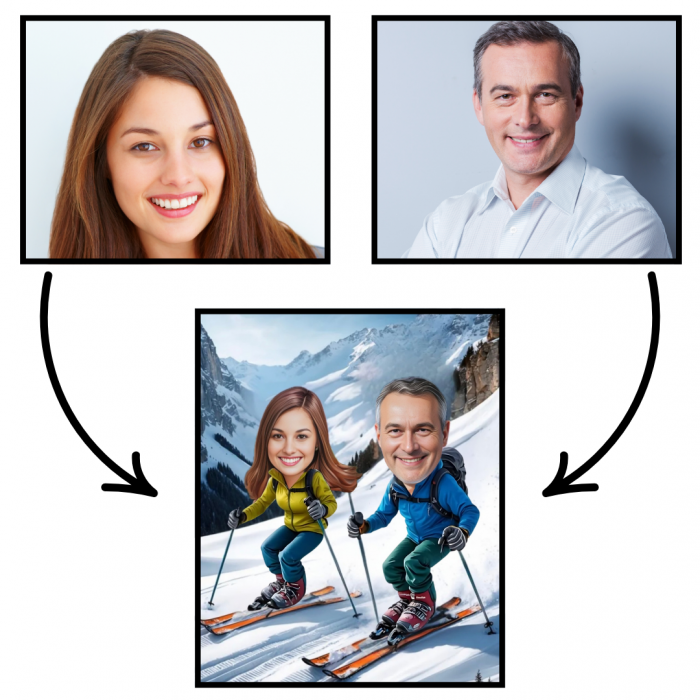 Tablou personalizat Cartoon Ski [2]