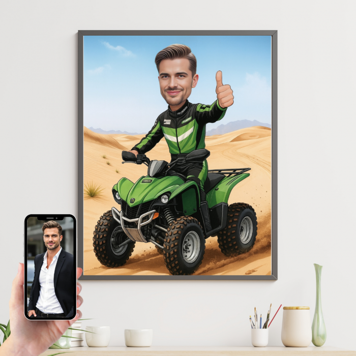 Tablou personalizat Cartoon Cu Atv [1]