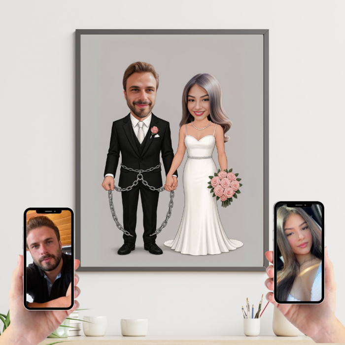 Tablou personalizat Cartoon Nunta in Lanturi [1]