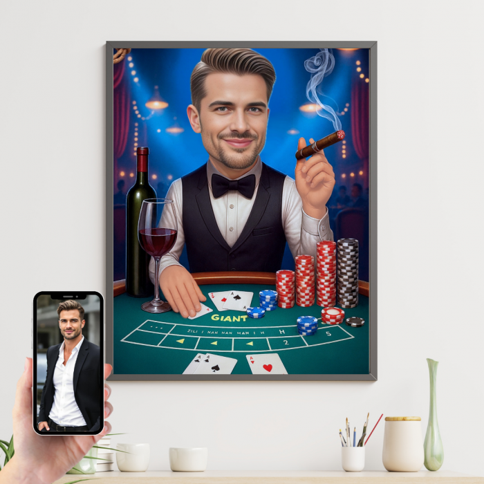 Tablou personalizat Cartoon Poker [1]