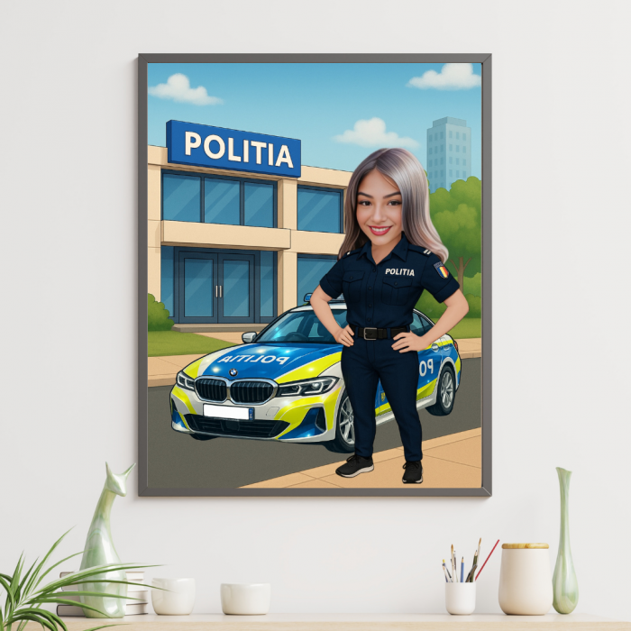 Tablou personalizat Cartoon Politista [1]