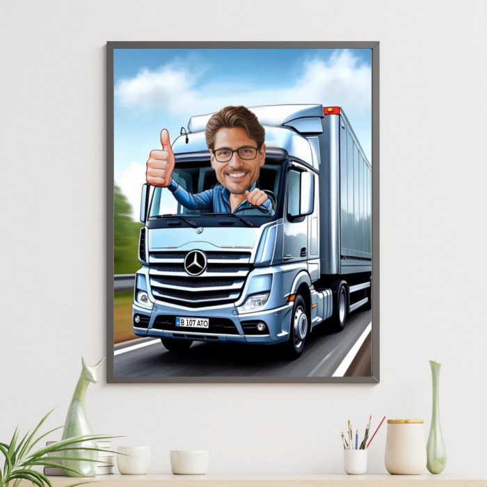Tablou personalizat Cartoon Sofer de Tir [1]