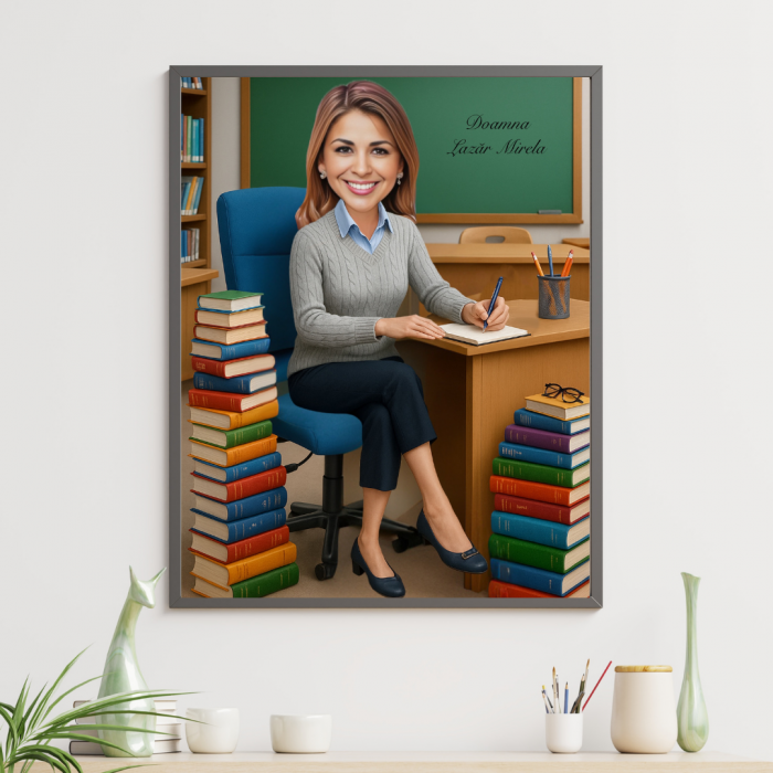 Tablou personalizat Cartoon Profesoara [1]