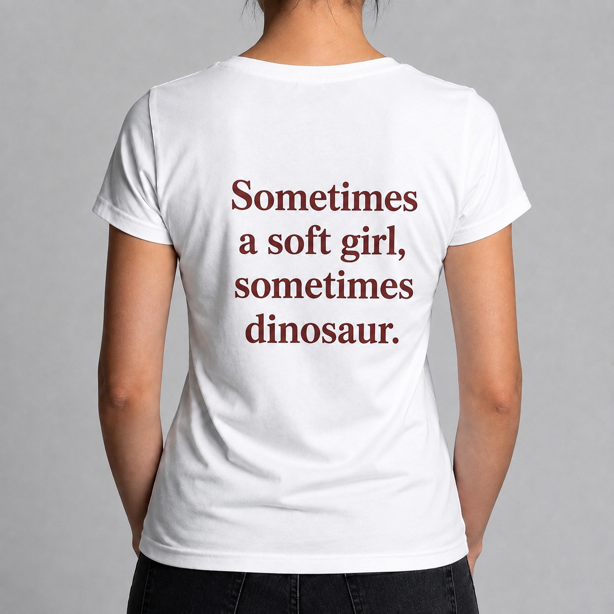 Tricou Personalizat - Sometimes a soft girl, sometimes dinosaur [2]