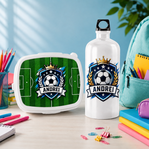 Lunch Box - Set “Prima zi de gradinita” - sticla de apa si lunchbox