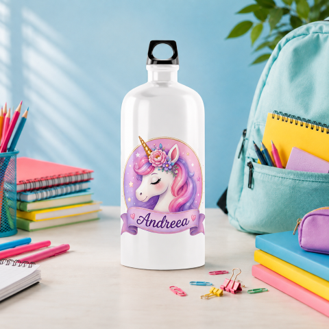 Lunch Box - Bidon Personalizat unicorni cu Nume