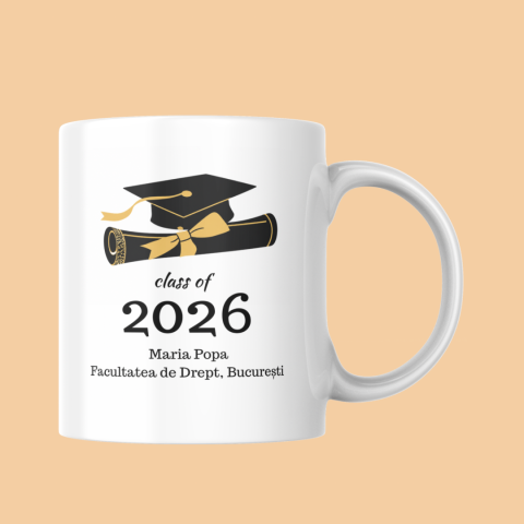 Cana Personalizata - Cana personalizata de absolvire cu nume