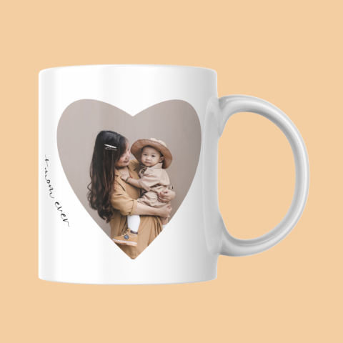 Cana Personalizata - Cana Personalizata cu poza in formă de inima