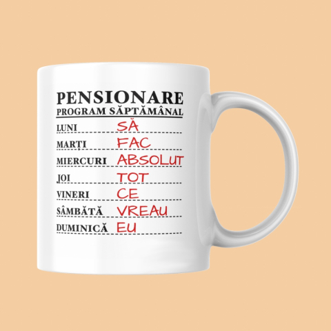 Cana Personalizata - Cana Personalizata Amuzanta Pensionare
