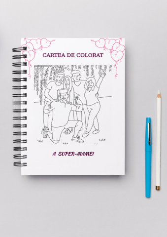 Caiete Personalizate - Carte de Colorat Personalizată pentru Mama/Tata