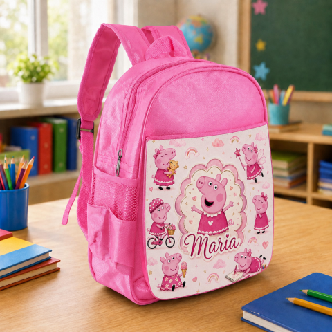 Ghiozdane Personalizate - Ghiozdan Personalizat cu nume - Peppa Pig