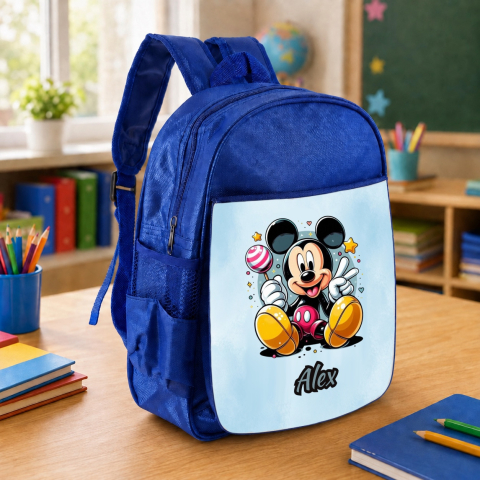 Cadouri Absolventi - Ghiozdan Personalizat cu nume - Mickey