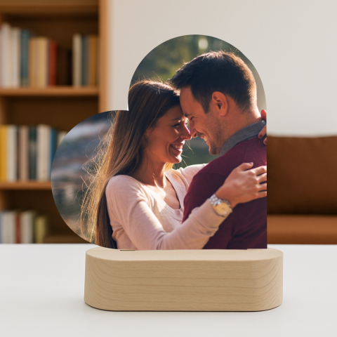 Lampa Led Personalizata - Lampa Led Inima Personalizata cu Poza