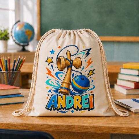 Săculețe Personalizate - Saculet Personalizat cu nume - Kendama